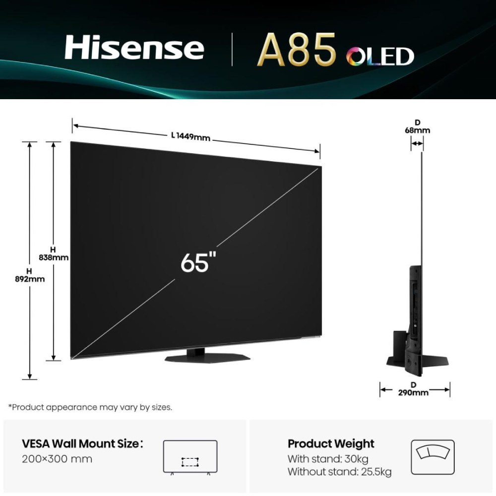 Телевізор HISENSE 65A85Q