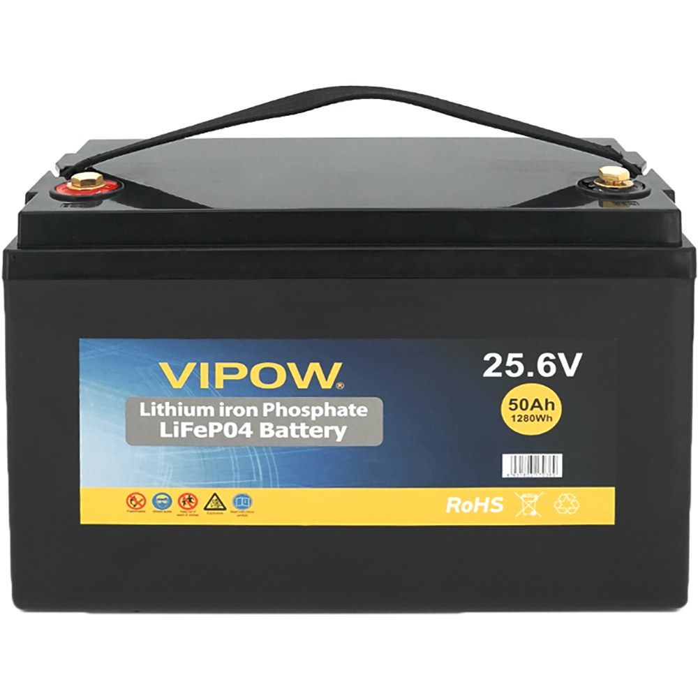 Акумулятор VIPOW LiFePO4 25.6V 50Ah (LiFePO4256-50/40)