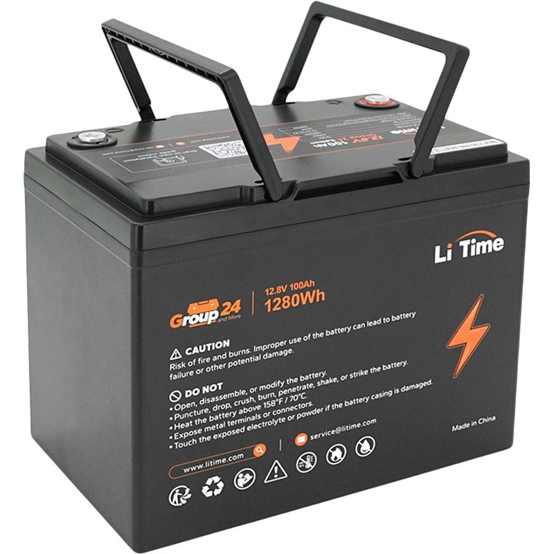 Акумулятор LITIME LiFePO4 12.8V 100Ah Black (GR24-12.8-100)