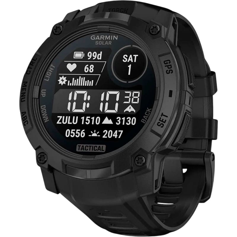 Смарт-годинник GARMIN Instinct 3 45 mm Solar Tactical Edition Black with Black Band (010-02934-50)