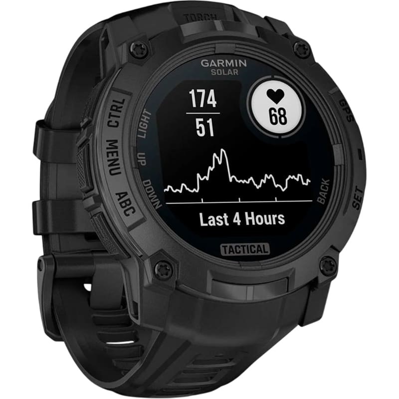 Смарт-годинник GARMIN Instinct 3 45 mm Solar Tactical Edition Black with Black Band (010-02934-50)