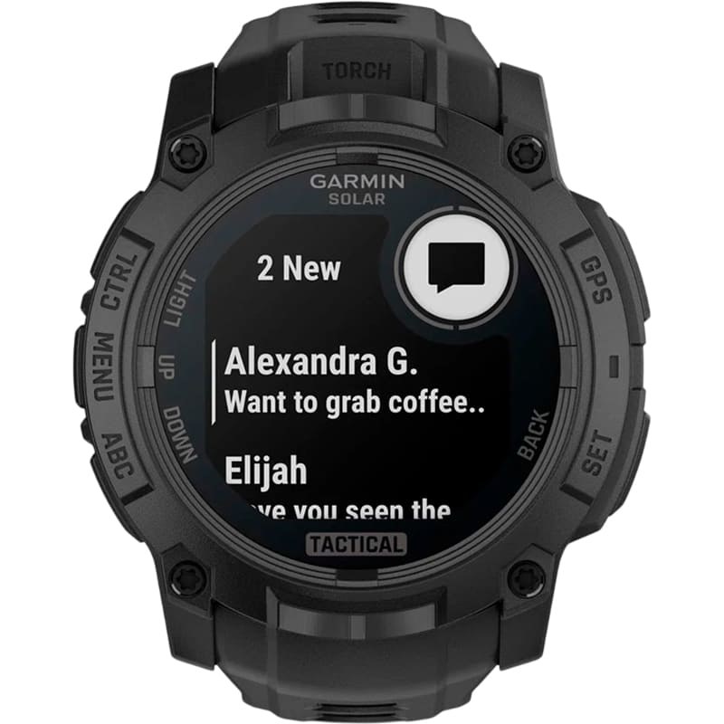 Смарт-годинник GARMIN Instinct 3 50 mm Solar Tactical Edition Black with Black Band (010-02935-50)