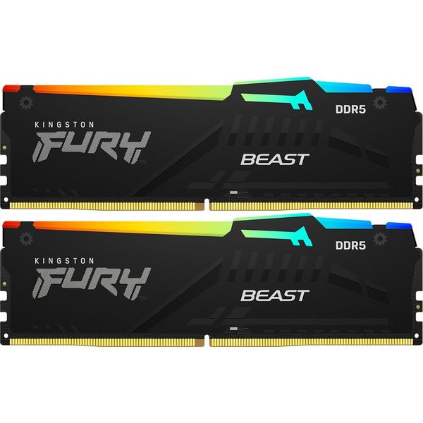 Набір KINGSTON 64GB DDR5 5200MHz FURY Beast RGB (KF552C40BB2AK2-64)