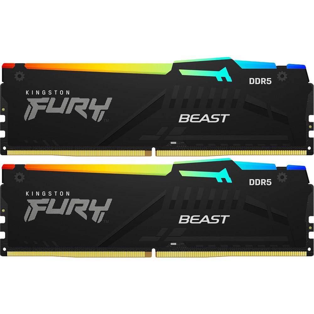 Набір KINGSTON 64GB DDR5 5200MHz FURY Beast RGB (KF552C40BB2AK2-64)