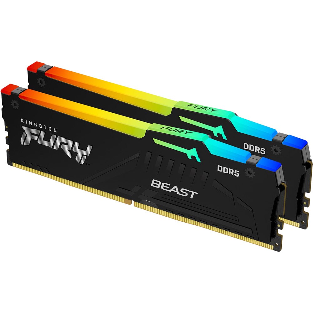 Набір KINGSTON 64GB DDR5 5200MHz FURY Beast RGB (KF552C40BB2AK2-64)