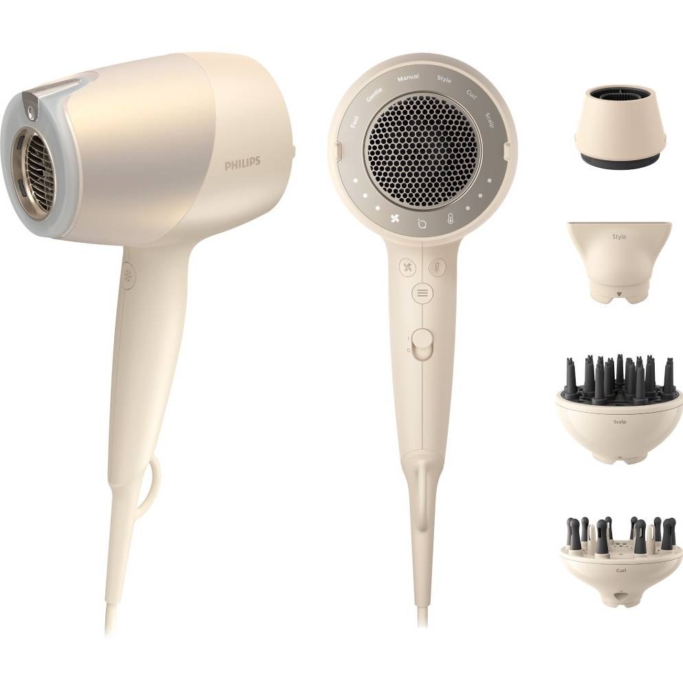 Комплект PHILIPS Фен BHD829/00 + Випрямляч BHS838/00 + Автоматична плойка WavePro Styler 9000 BHB968/00 SenseIQ
