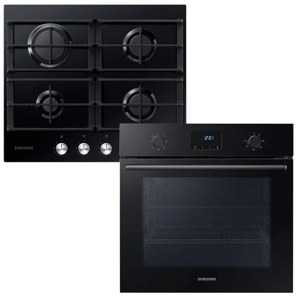 Комплект SAMSUNG газова варильна поверхня NA64H3000AK/WT + духова шафа NV68A1110RB/WT