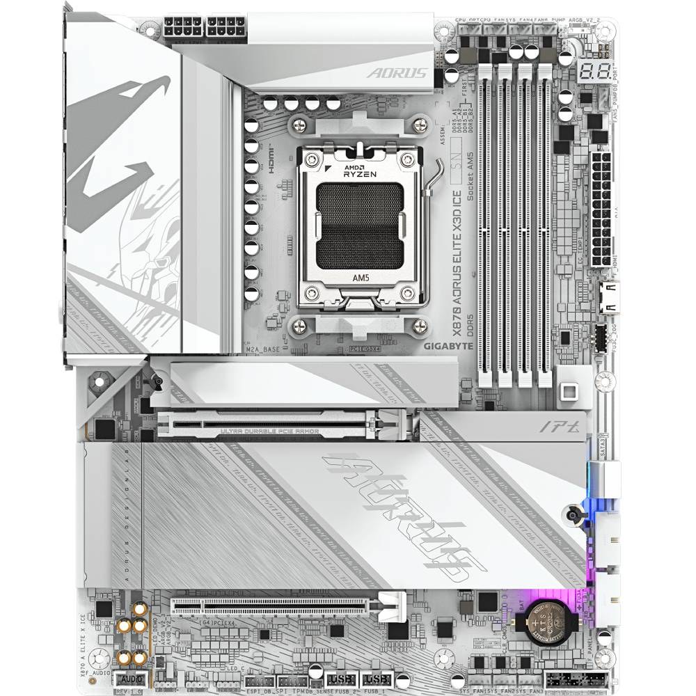 Материнська плата GIGABYTE X870 AORUS ELITE X3D ICE