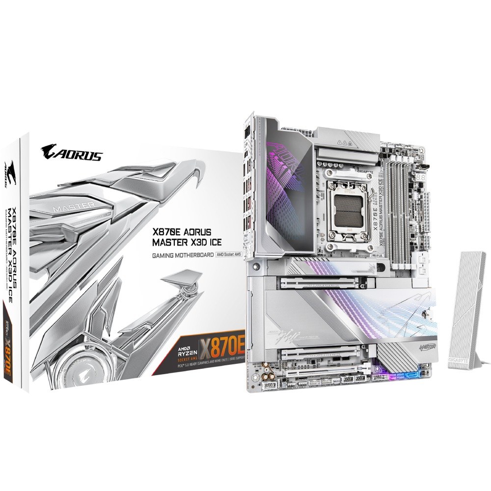 Материнська плата GIGABYTE X870E AORUS MASTER X3D ICE