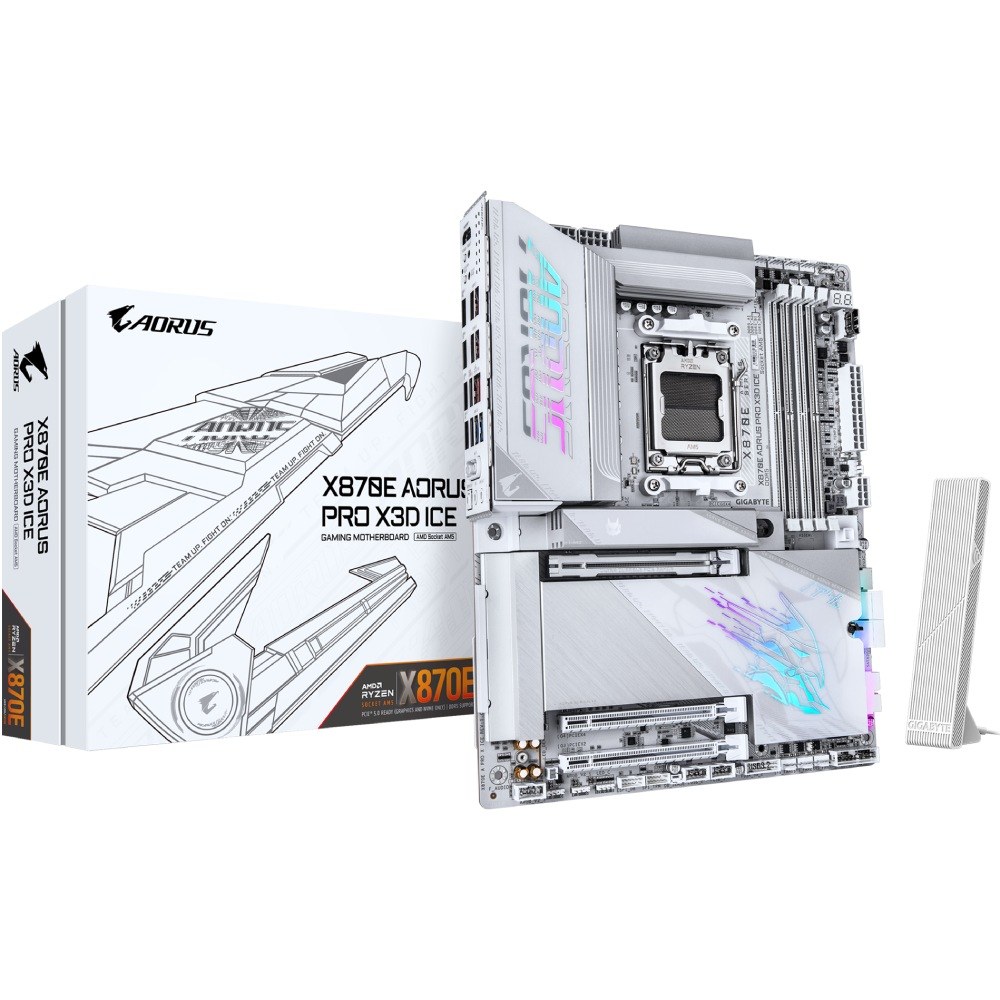 Материнська плата GIGABYTE X870E AORUS PRO X3D ICE