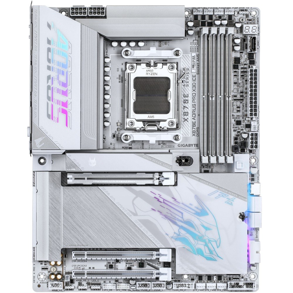 Материнська плата GIGABYTE X870E AORUS PRO X3D ICE