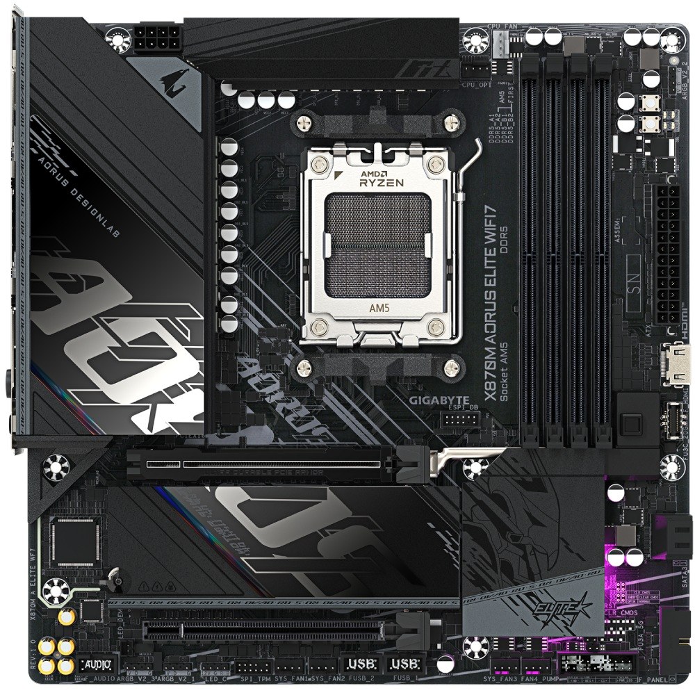 Материнська плата GIGABYTE X870M AORUS ELITE WIFI7