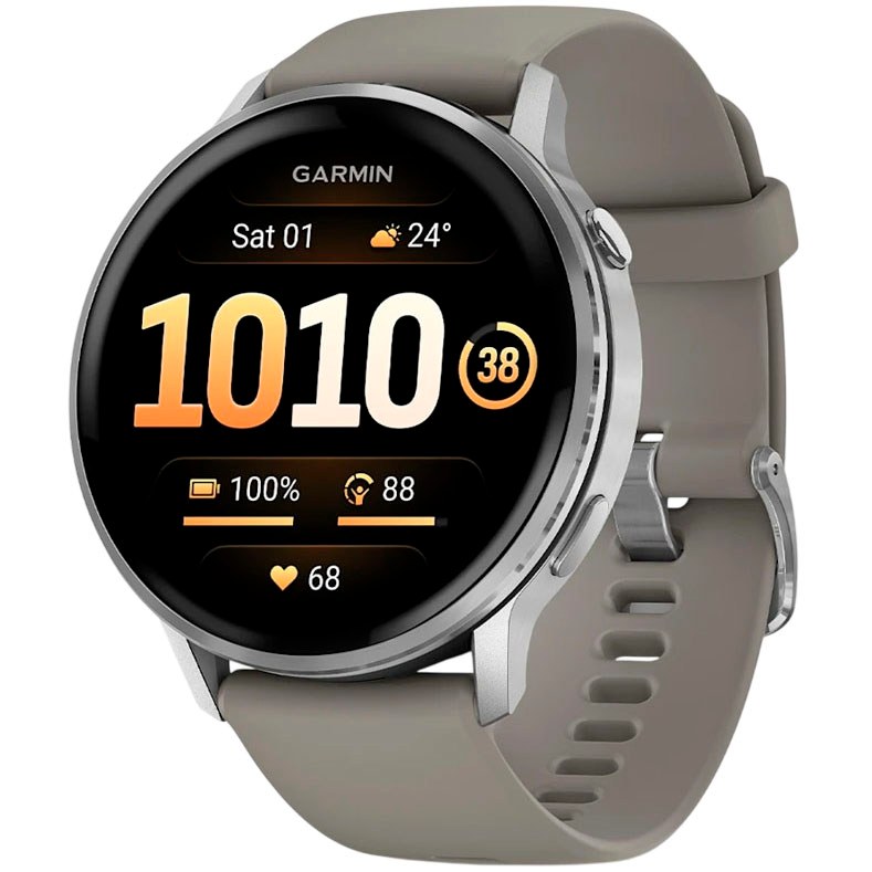 Смарт-годинник GARMIN Venu 4 45 мм Silver/Grey (010-03014-01)