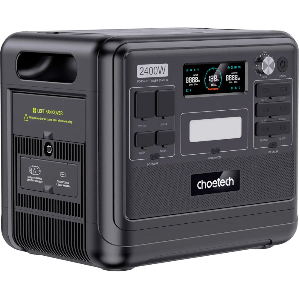 Зарядна станція CHOETECH 2400W PS Wifi+Bt 2048Wh (BS008-BQB)