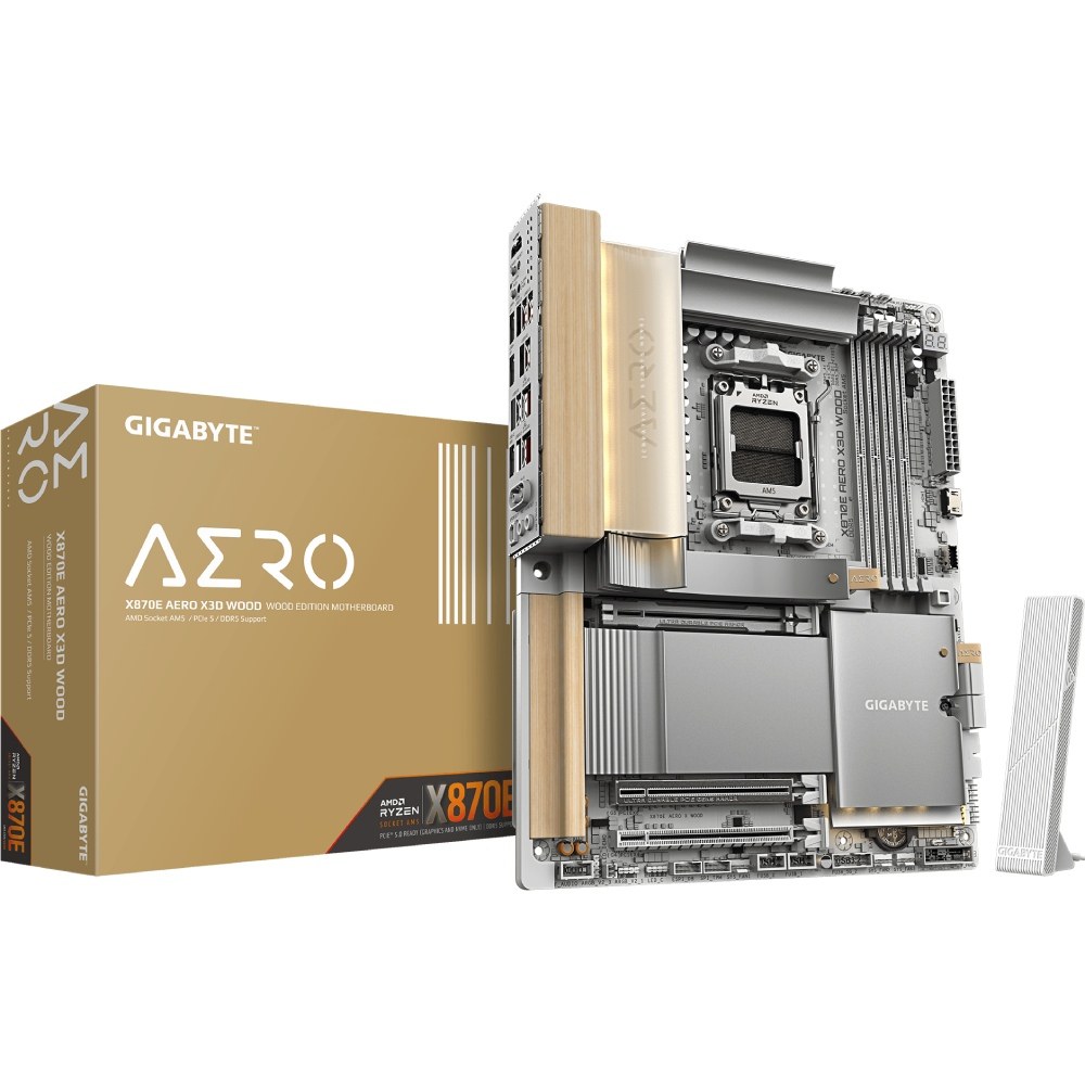 Материнська плата GIGABYTE X870E AERO X3D WOOD