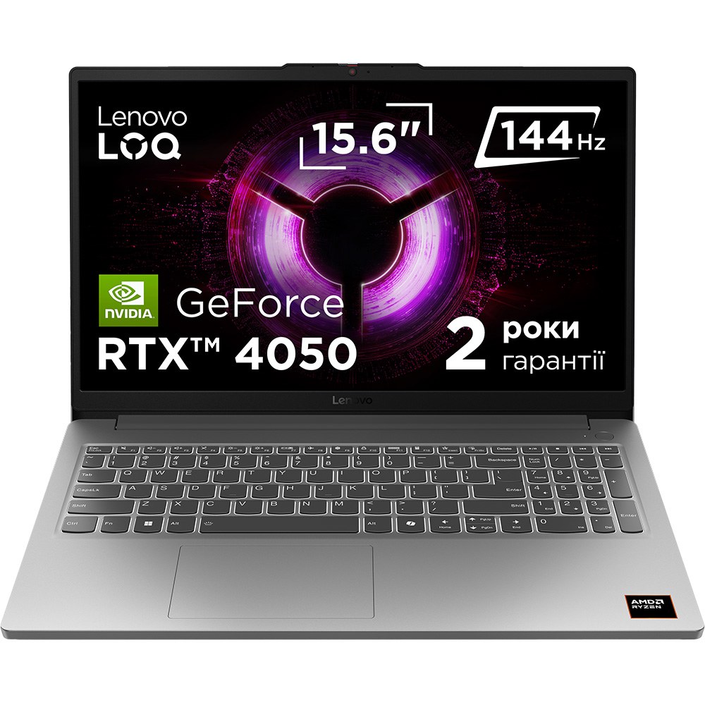 Ноутбук LENOVO LOQ 15ARP10E Luna Grey (83S000EARA)