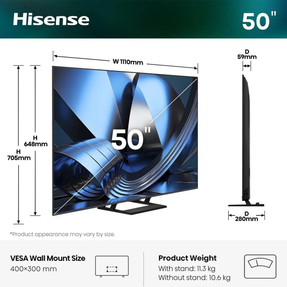 Телевізор HISENSE 50U7SE