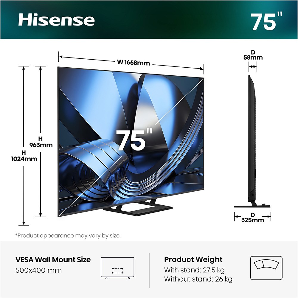 Телевізор HISENSE 75U7SE
