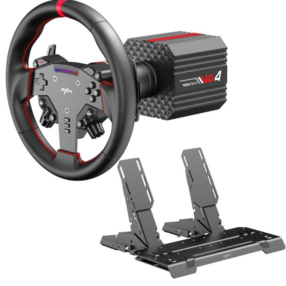 Набір кермо+педалі PXN VD4 Bundle for PC WAS 280мм Black (PXN-VD4 Bundle EU)