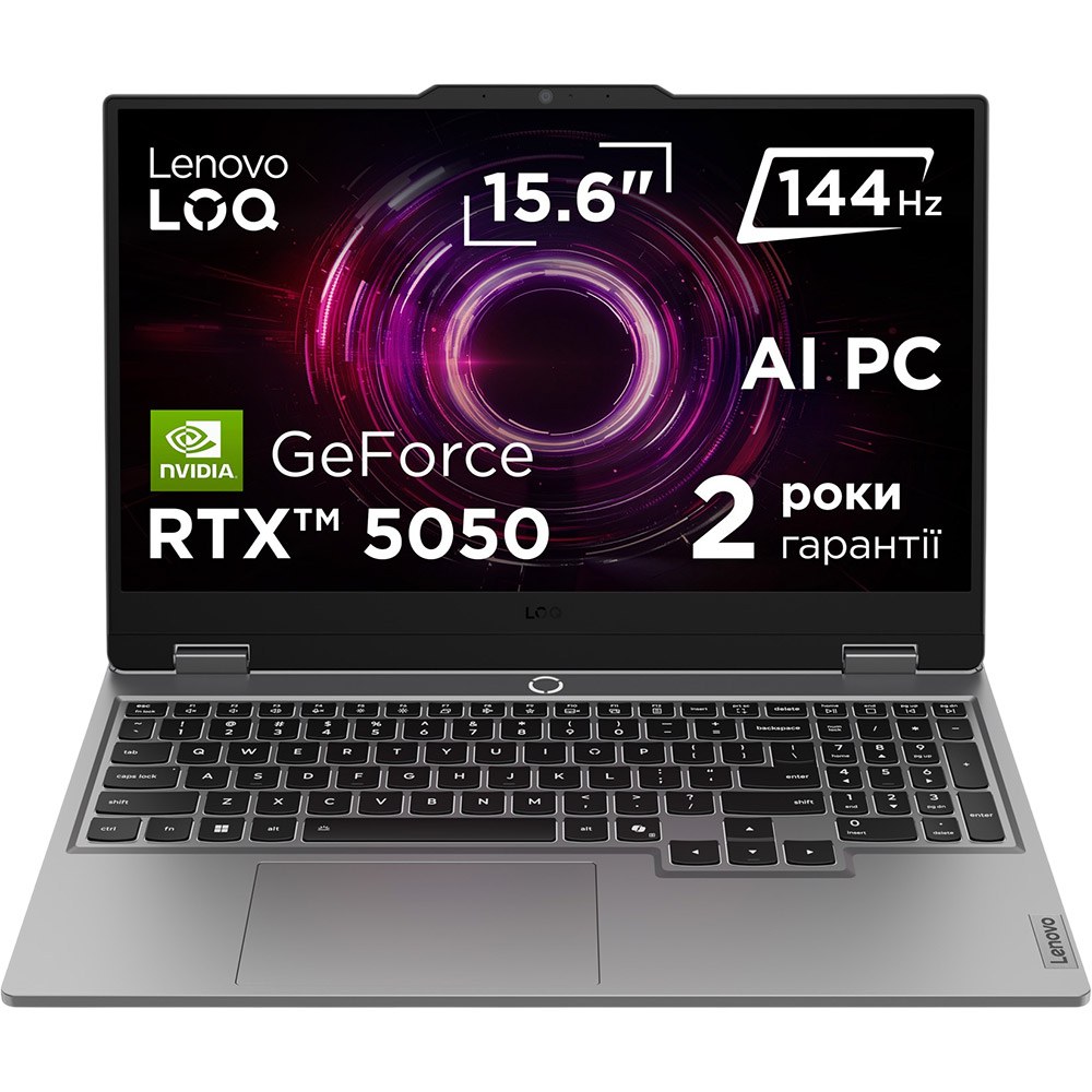 Ноутбук LENOVO LOQ 15AHP10 Luna Grey (83JG00FBRA)