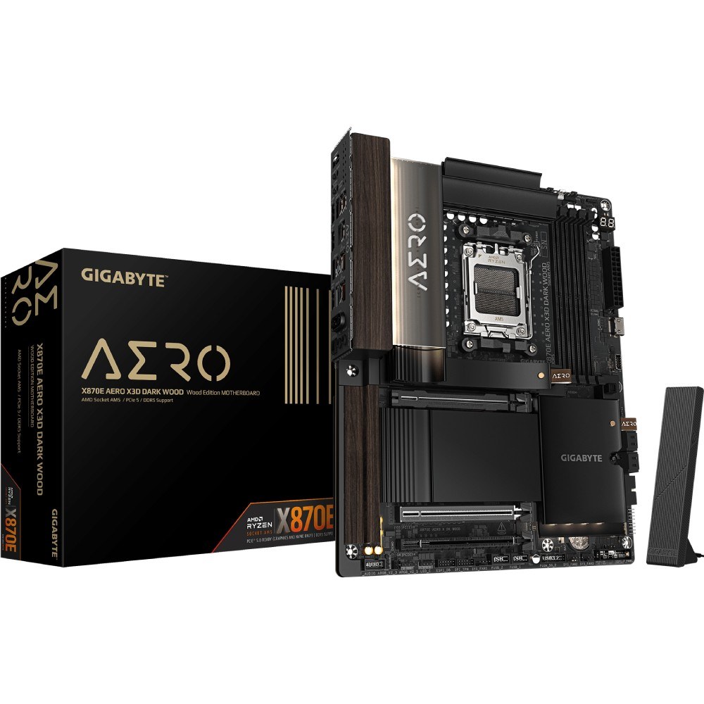 Материнська плата GIGABYTE X870E AERO X3D DARK WOOD