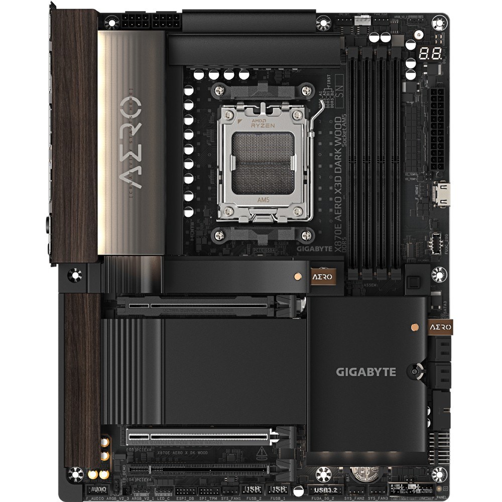 Материнська плата GIGABYTE X870E AERO X3D DARK WOOD