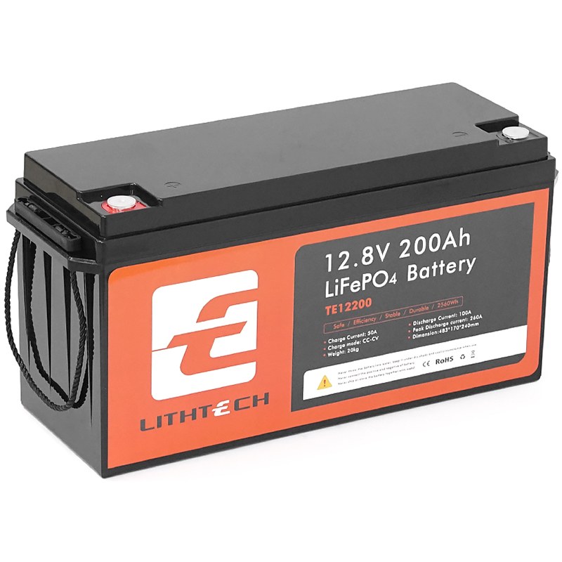 Акумулятор LITHTECH LiFePO4 12,8V 200Ah Bluetooth (TE12200B)
