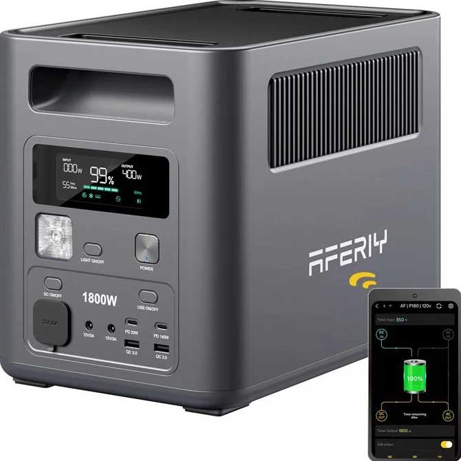 Зарядна станція AFERIY Nomad1800 P180 1024 Вт·год 1800 Вт (AF-P180)