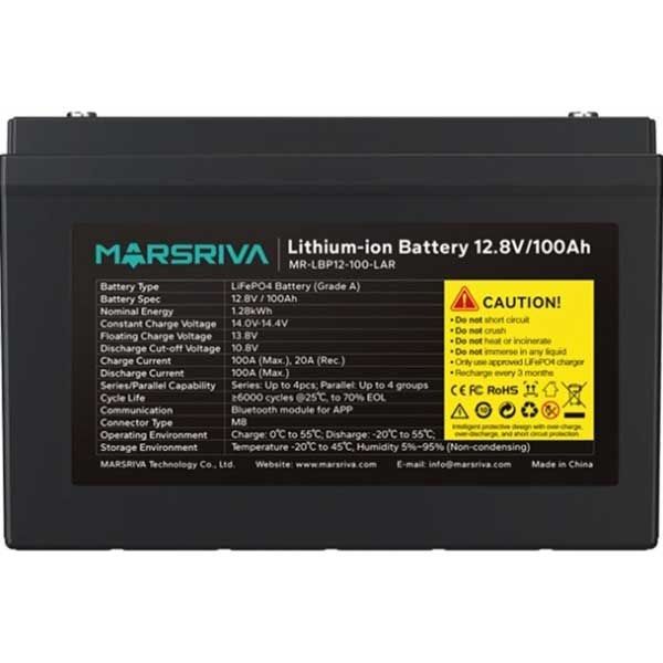 Акумулятор MARSRIVA 12.8V/100Ah (MR-LBP12-100-LAR)