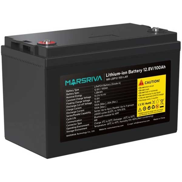 Акумулятор MARSRIVA 12.8V/100Ah (MR-LBP12-100-LAR)