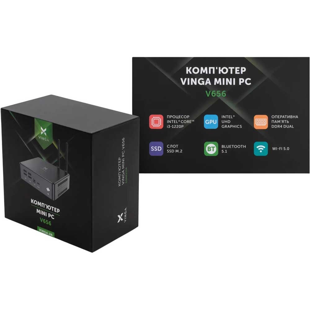 Неттоп VINGA Mini PC V656 (V6561220P.161TW1P)